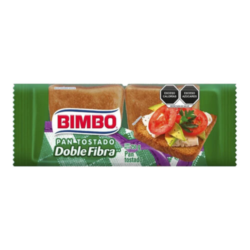 PAN TOSTADO BIMBO DOBLE FIBRA 250 G