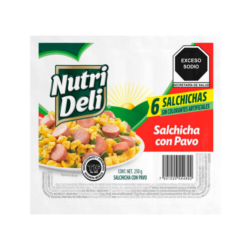 SALCHICHA DE PAVO NUTRI DELI 250 G