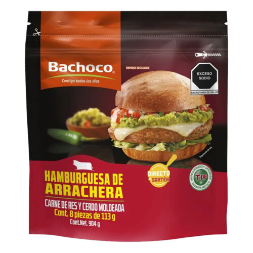 HAMBURGUESA ARRACHERA BACHOCO 904 G