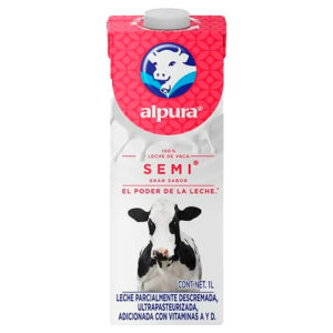LECHE ALPURA SEMI ROJA 1 L