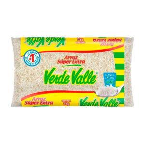 ARROZ SUPER EXTRA GRANO LARGO VERDE VALLE 1 KG